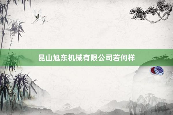 昆山旭东机械有限公司若何样